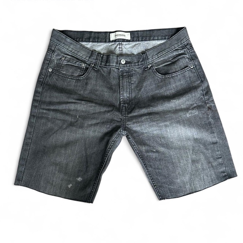 Dressmann black wash denim shorts